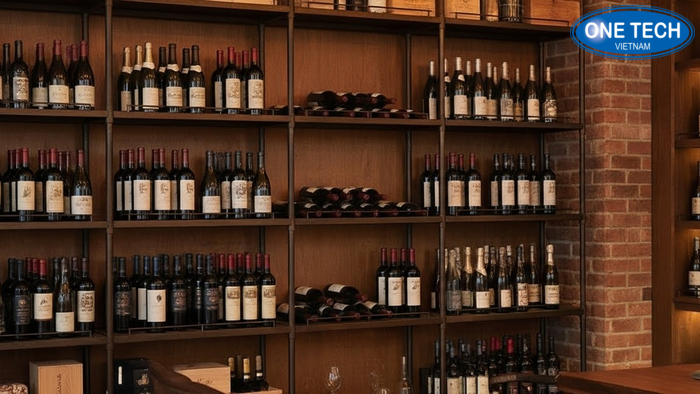 Mau ke modular trung bay ruou Mau ke modular lap ghep mo rong khi tang san pham