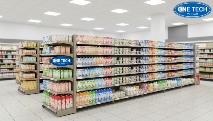Giá kệ trưng bày sữa OneTech Đà Nẵng Bảng giá tham khảo kệ trưng bày sữa tại OneTech Đà Nẵng