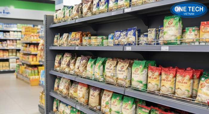 Yếu tố quyết định giá kệ trưng bày gạo tại Đà Nẵng Biểu đồ minh họa yếu tố ảnh hưởng giá kệ trưng bày gạo: kích thước, tải trọng, hoàn thiện