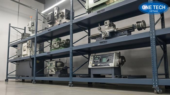 Kệ trung tải trưng bày thiết bị công nghiệp nặng Hệ thống kệ trung tải lưu trữ và trưng bày máy công nghiệp nặng