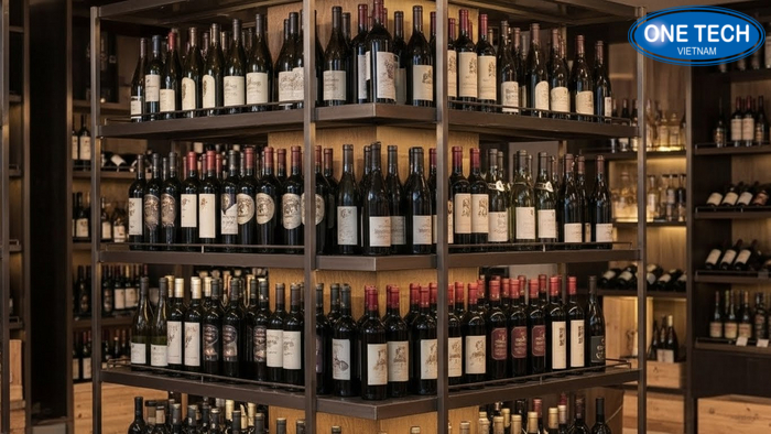 Ke trung tam 4 mat trung bay ruou Ke trung tam 4 mat giup trung bay ruou theo nhieu huong