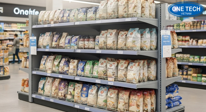 Bố trí kệ trưng bày gạo theo điểm nóng Sơ đồ điểm nóng trong cửa hàng và vị trí đặt kệ trưng bày gạo để tăng khả năng chọn mua