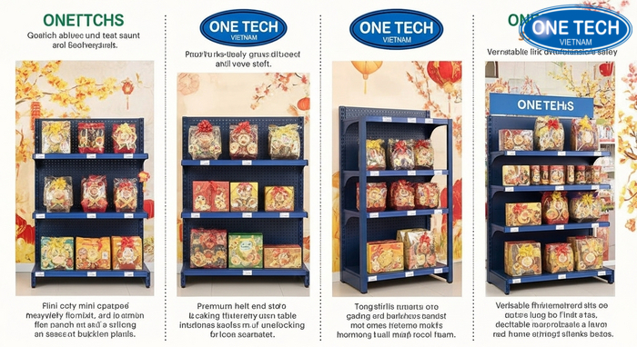 So sánh kệ mini, kệ 2 tầng 3 tầng và kệ đa năng theo quy mô cửa hàng