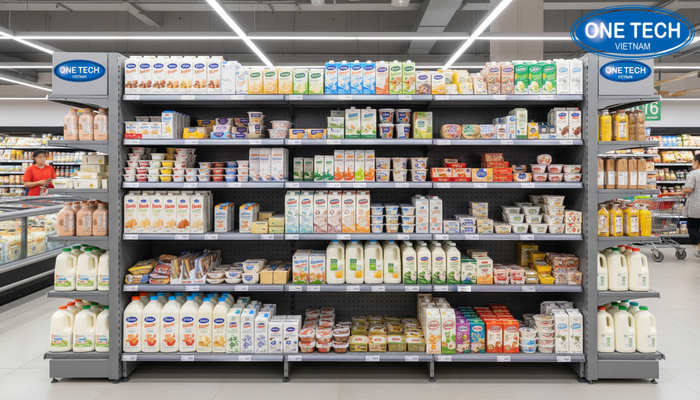 Lắp đặt kệ siêu thị trưng bày sữa Thi công lắp đặt kệ siêu thị trưng bày sữa tại Đà Nẵng