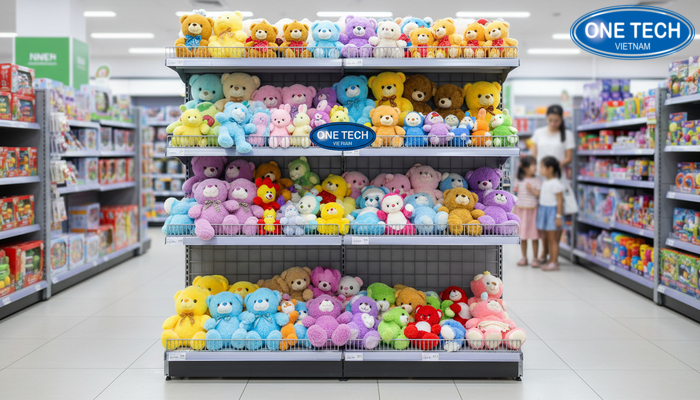 Bảng giá tham khảo kệ trưng bày gấu bông theo chất liệu và kích thước tại Đà Nẵng