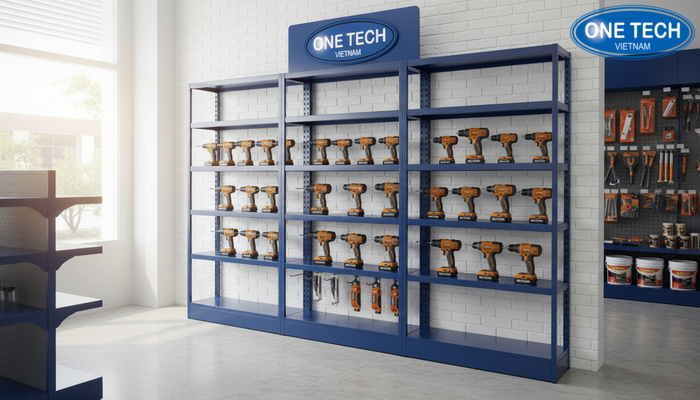 Giao hàng lắp đặt kệ trưng bày máy khoan Giao hàng và lắp đặt kệ trưng bày máy khoan tại Đà Nẵng và miền Trung