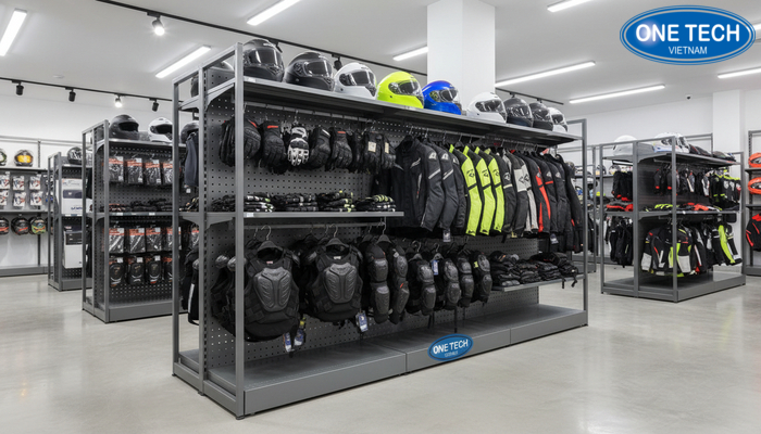 Ke da nang trung bay mu va phu kien bao ho