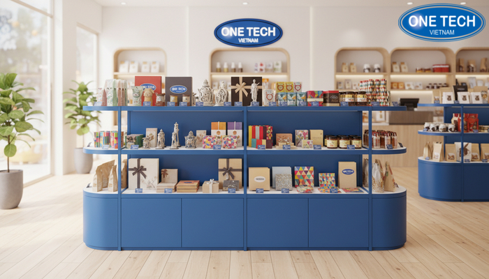 Kệ đảo giữa nhà giúp định tuyến mua sắm và làm nổi bật nhóm sản phẩm