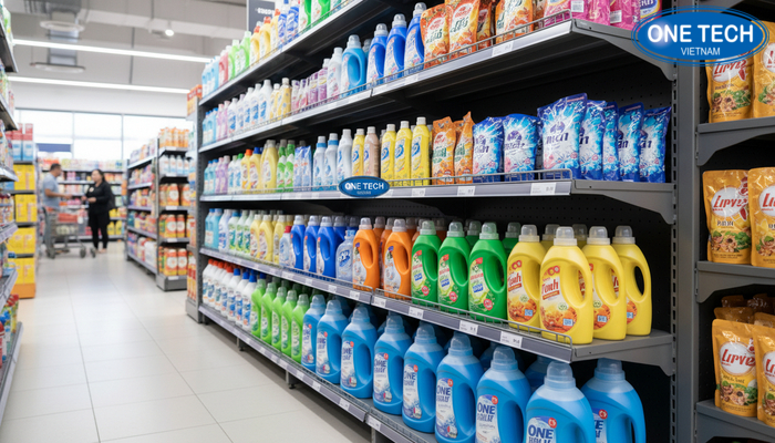 Kệ lắp ghép thông minh cho nước giặt Kệ lắp ghép thông minh trưng bày nước giặt linh hoạt khoảng cách tầng