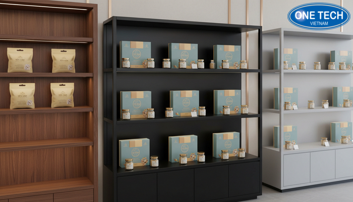 Tiêu chí chọn kệ trưng bày yến sào So sánh tiêu chí chọn kệ trưng bày yến sào theo kích thước, độ bền, thẩm mỹ và vệ sinh