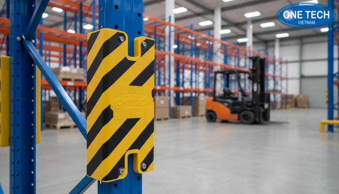 Bảo vệ chân trụ kệ selective Phụ kiện bảo vệ chân trụ giúp giảm va chạm xe nâng với kệ selective