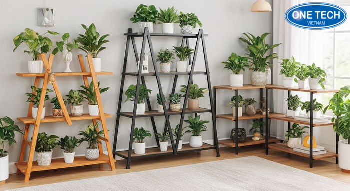 Bộ sưu tập kệ trưng bày cây cảnh xu hướng 2026 đa năng và thẩm mỹ