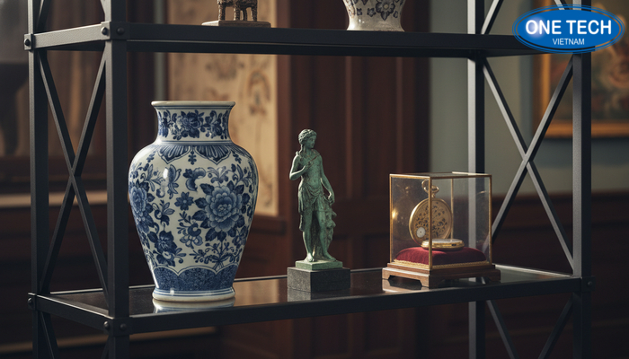 Mẫu kệ trưng bày đồ cổ 10 Mẫu kệ trưng bày đồ cổ 10, gợi ý ứng dụng và kích thước