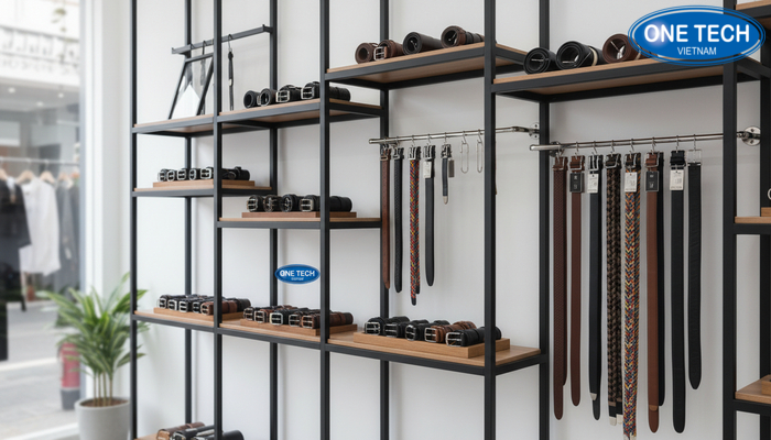 Bố trí kệ trưng bày thắt lưng cho cửa hàng diện tích nhỏ