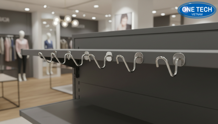 Móc treo phụ kiện thời trang chắc chắn và dễ dùng Chi tiết móc treo phụ kiện thời trang và khoảng cách móc