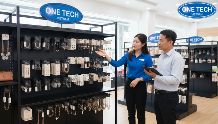 OneTech Đà Nẵng tư vấn kệ móc treo phụ kiện Đội ngũ tư vấn và triển khai kệ tại OneTech