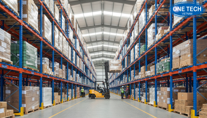 He thong ke double deep lap dat thuc te tai kho hang Da Nang