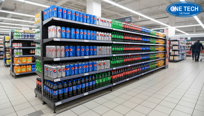 Floor display kệ quảng cáo Pepsi, Coca nhiều tầng Kệ đứng nhiều tầng trưng bày Pepsi, Coca