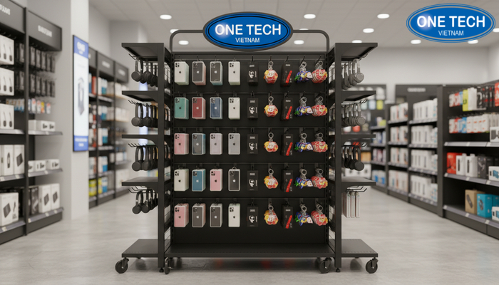 Kệ móc treo phụ kiện di động Kệ móc treo phụ kiện di động có bánh xe