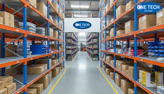 Kệ selective có sàn Kệ selective có sàn lưới dùng cho thùng kiện và hàng nhỏ