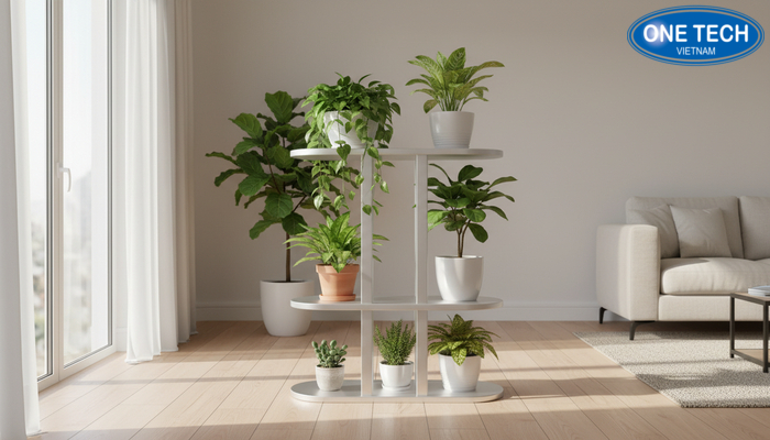 Kệ trưng bày cây cảnh nhôm phong cách hiện đại