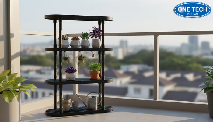 Kệ trưng bày cây cảnh nhựa nhẹ tiện dụng