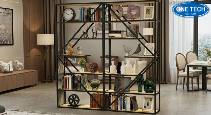 Kệ trưng bày cúp trong phòng khách Kệ trưng bày cúp trong phòng khách, tạo điểm nhấn trang trọng