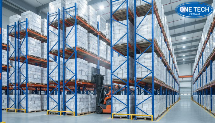 Anh thuc te kho lanh bo tri ke drive in pallet de luu tru hang dong nhat