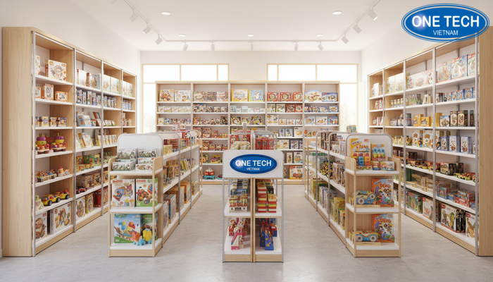 Showroom kệ trưng bày tại Đà Nẵng, đa dạng mẫu kệ cho cửa hàng