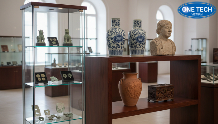 Kích thước kệ trưng bày đồ cổ theo hiện vật Gợi ý kích thước kệ trưng bày đồ cổ theo nhóm hiện vật