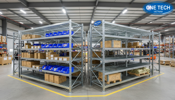 So sánh kệ con lăn theo tải trọng So sánh kệ con lăn hàng nhẹ và kệ con lăn chịu tải nặng theo tải trọng