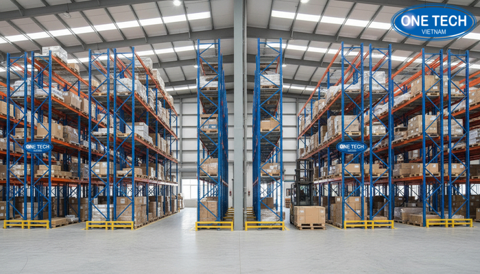 So sánh thực tế kệ Push Back và kệ selective về lối đi và mật độ lưu trữ