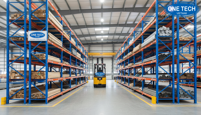 Minh hoa ưu điểm và hạn chế của kệ tay đỡ trong kho