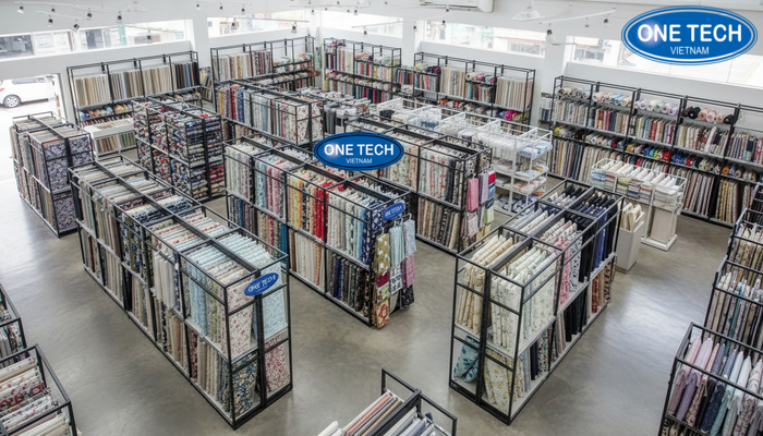 Thiết kế kệ trưng bày vải theo yêu cầu Bản vẽ bố trí kệ trưng bày vải theo mặt bằng cửa hàng