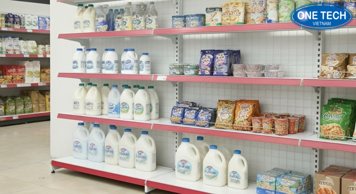 Cấu tạo mâm tầng và khoảng cách tầng của kệ trưng bày hàng tạp hóa
