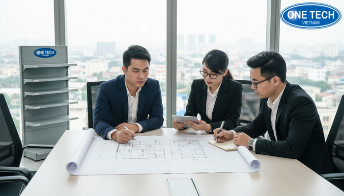 Tư vấn kệ siêu thị Đà Nẵng Đội ngũ tư vấn bố trí kệ theo mặt bằng cửa hàng