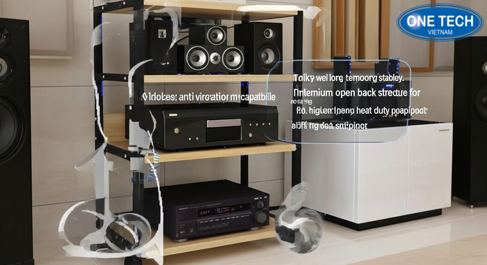 Kệ phòng nghe nhạc chuyên nghiệp Kệ phòng nghe nhạc chuyên nghiệp chú trọng chống rung và tản nhiệt