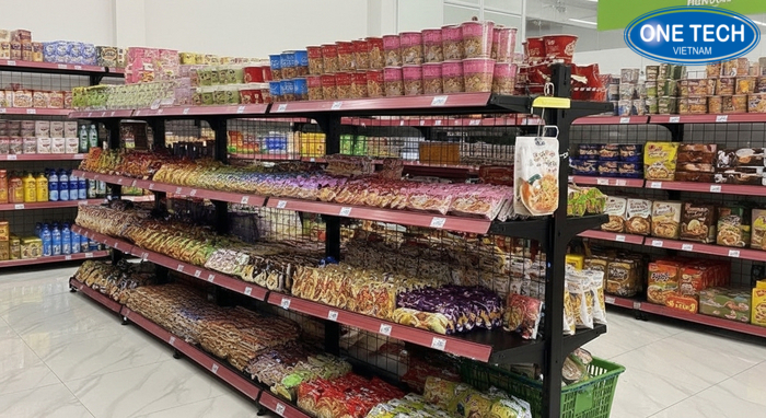 Mẫu kệ trưng bày mì tôm phổ biến tại siêu thị Các mẫu kệ trưng bày mì tôm phổ biến tại siêu thị
