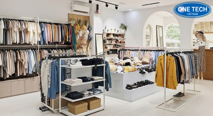 Mô hình các loại kệ trưng bày shop quần áo cơ bản
