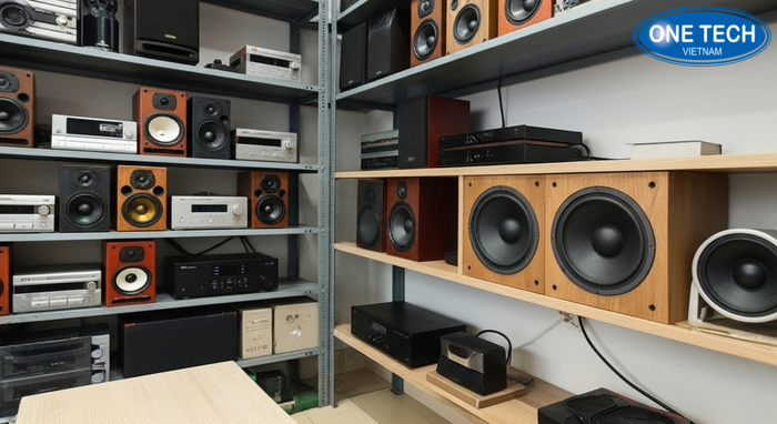 Xu hướng kệ trưng bày loa tối giản Xu hướng kệ trưng bày loa tối giản gọn nhẹ đa năng